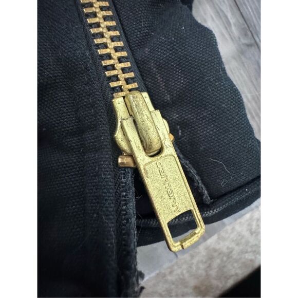 Carhartt Men Quilted Leg Lined Warm Bib Overalls Black Biberalls 40 x 29 - Picture 11 of 15